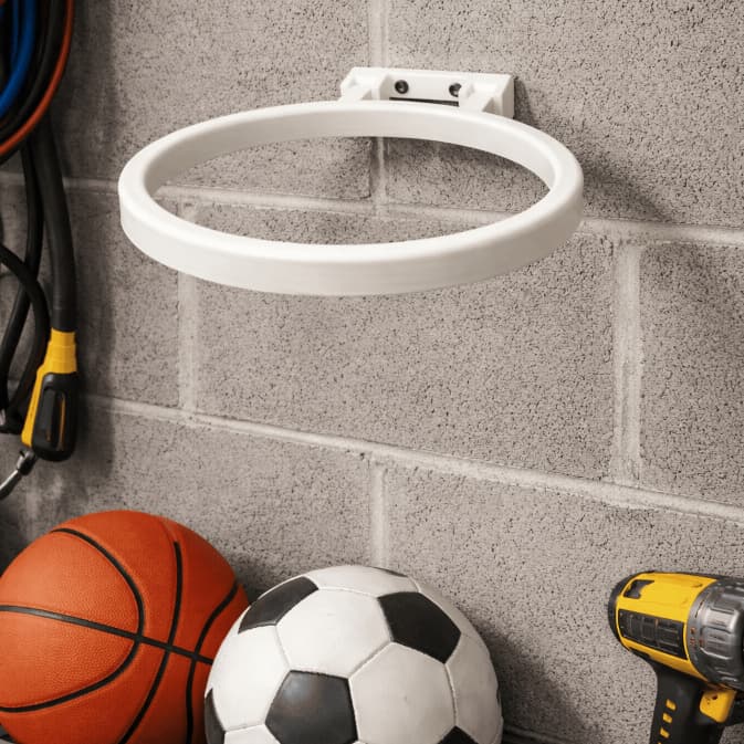 Suporte De Bolas Parede Dobrável - Oganizador Esportivo para Bolas Futebol Basquete Volei