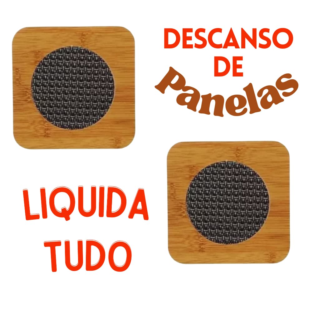 Descanso de Panela MDF QUADRADO Resistente Durável 14,5 cm  Protetor de Mesa