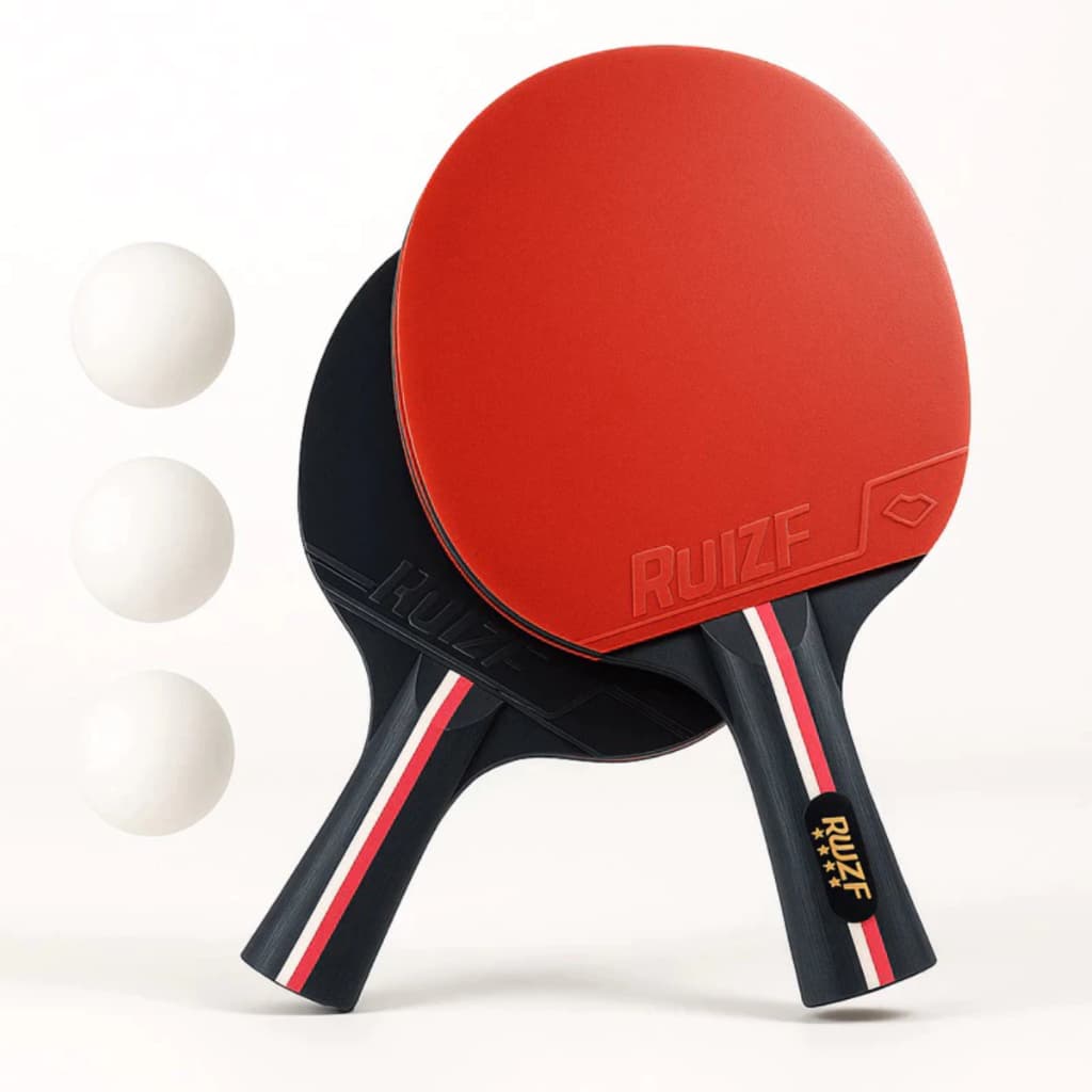 Ping Pong Profissional Kit Case 2 Raquetes 3 Bolinhas Tênis De Mesa Alta Performance E Durabilidade