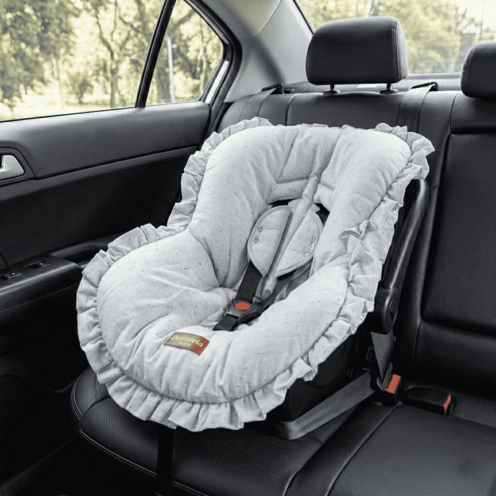 Capa de Bebê Conforto 100% Algodão Cinza Batistela Baby