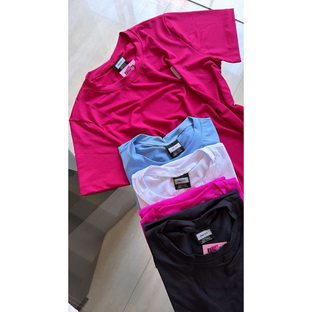 Camiseta Feminina Esportiva Fitness Dry Fit Manga Curta Academia Esporte Treino Musculação Dia a Dia