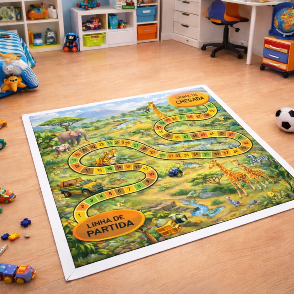 Jogo de Tabuleiro Infantil em Lona 45x45cm