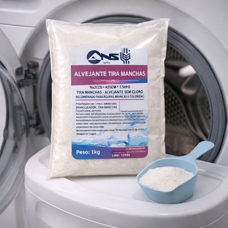 Alvejante Tira Manchas Percarbonato de Sódio Poderoso Roupas Brancas e Coloridas Limpeza Pesada