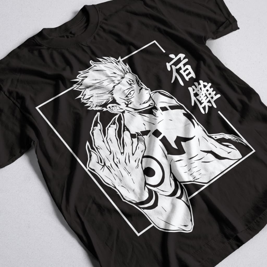 Camisa Jujutsu Kaisen Unissex 100% Algodão Camiseta Anime Sukuna