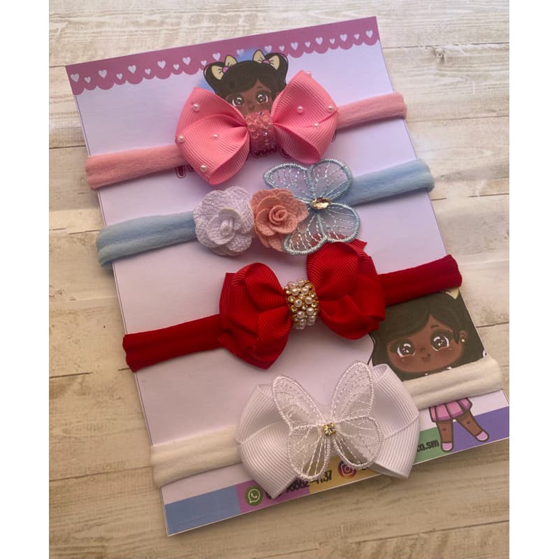 Kits Faixas Laços faixinha para bebe menina Tiarinha para bebê roupinhas bebê saída maternidade enxoval de bebê