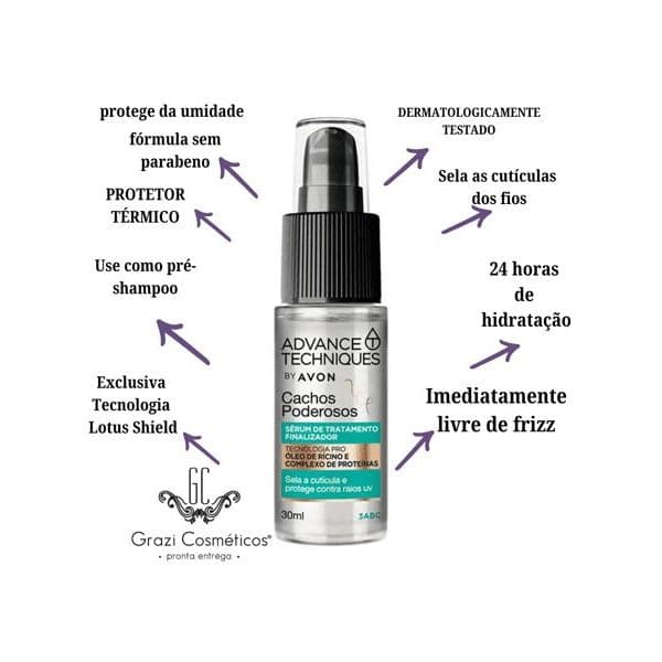 Serum de Tratamento Finalizador Capilar Cachos Podedrosos