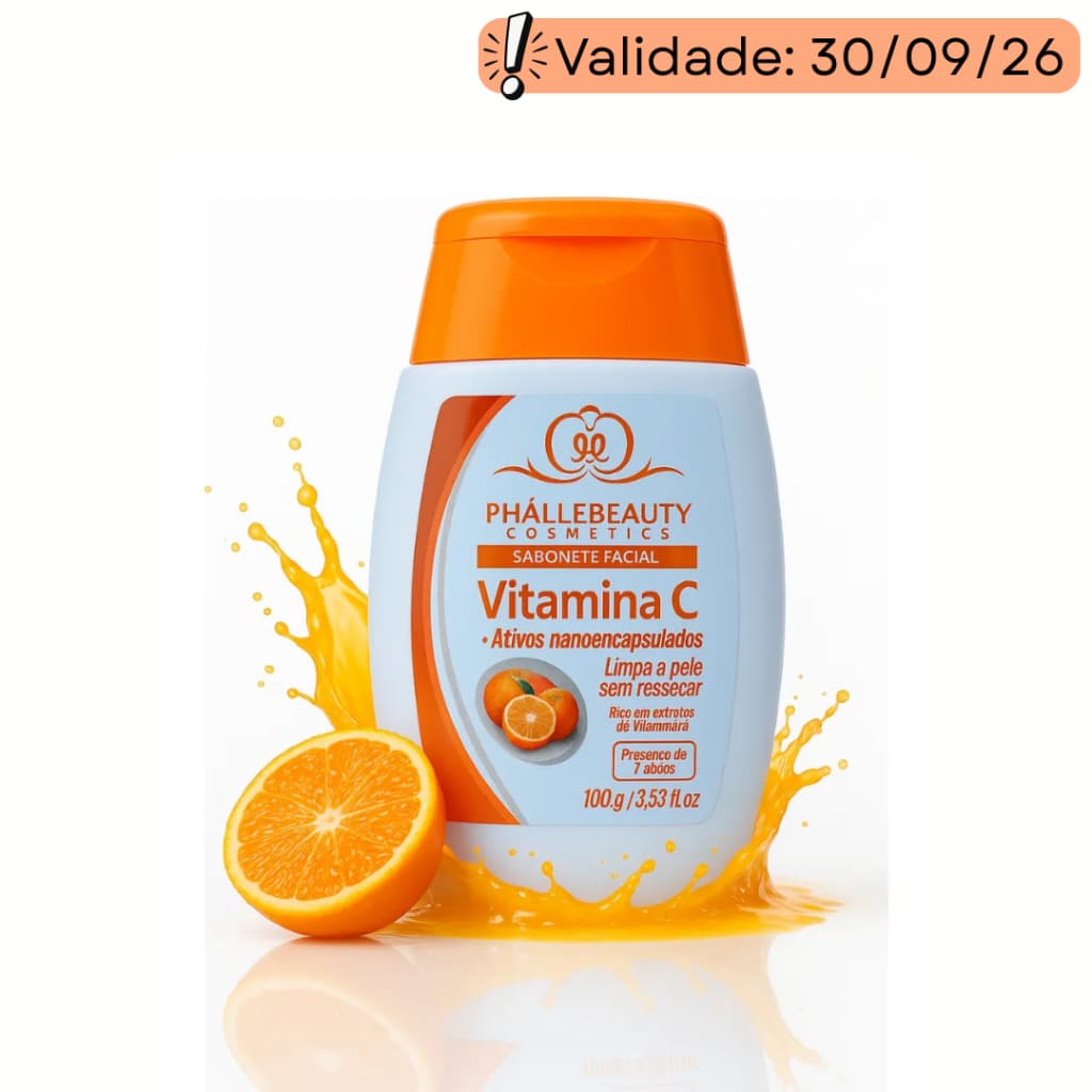 Sabonete Facial Vitamina C 100g - Phállebeauty