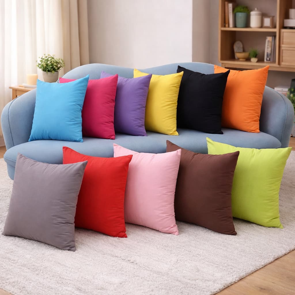 Kit 4 Almofadas 45x45 Oxford Decorativas com Enchimento Macias e Confortáveis