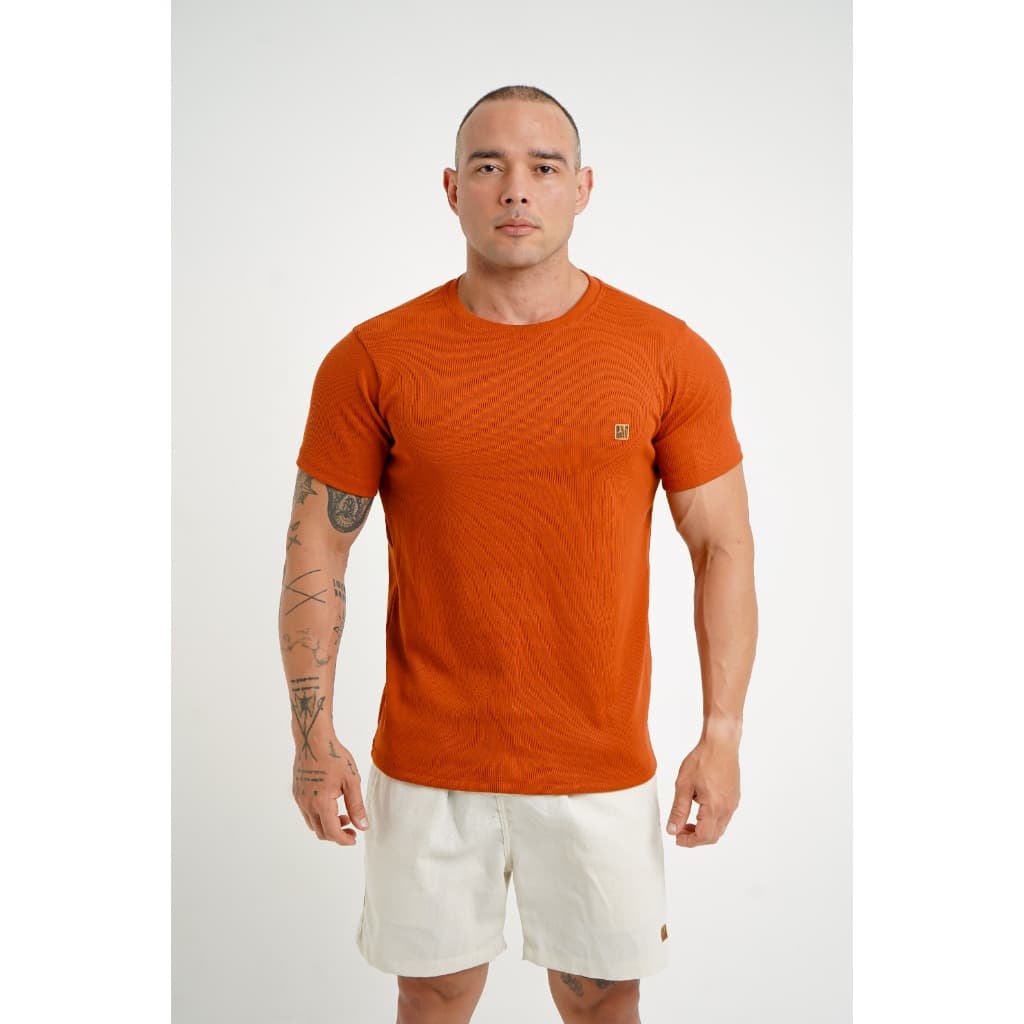 Camisa Masculina Casual  Canelada | Camiseta Masculina Básica Estilosa | Camisa Masculina Casual
