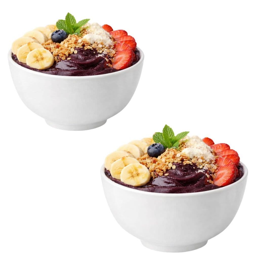 Kit 2 Tigelas Cumbuca Bowl Branca 700ml Melamina Caldo Sopa Açaí