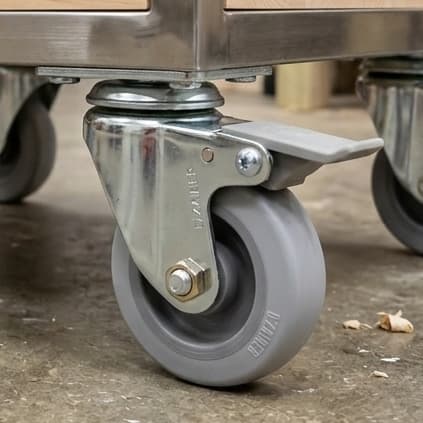 Rodizio Giratório Com Trava Espiga Parafuso 75mm Alta Carga 150KG Maquinas- Moveis- Equipamentos