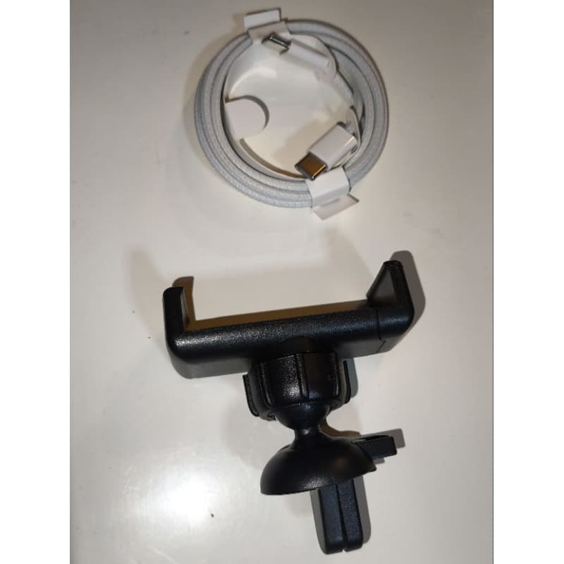 Kit Suporte Veicular Universal Ar Condicionado + Cabo USB: GPS Celular 360° Anti-Queda Mãos Livres Carro Seguro