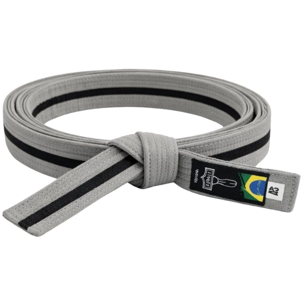 Faixa Jiu-Jitsu Brasileiro Com Fita Preta Central Algodão Reforçado Várias Cores
