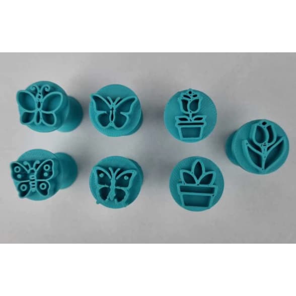 Carimbos para Doces e Brigadeiro - Coleção Borboleta V1- Jardim - 7 Peças