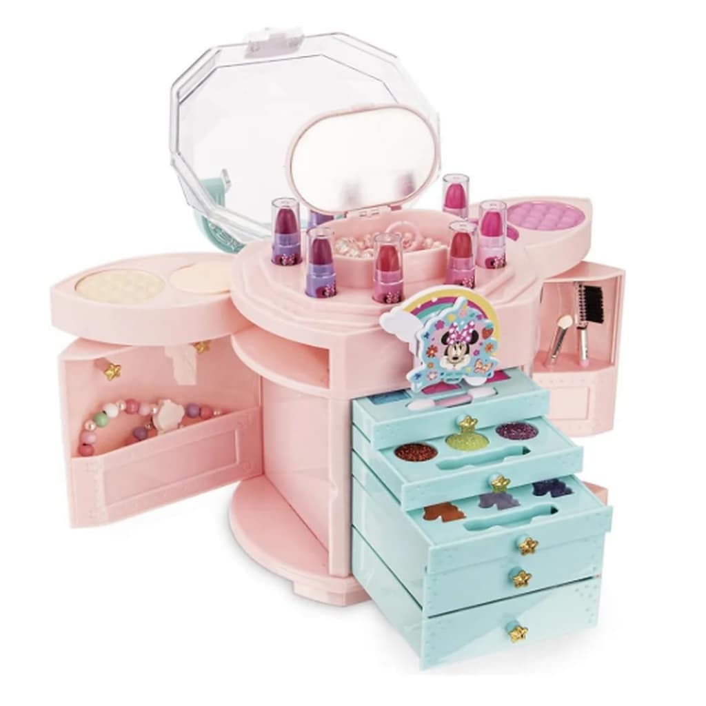 Maleta de Maquiagem Infantil Disney Minnie Mouse Fenzza Kit Maquiagem Criança Completo