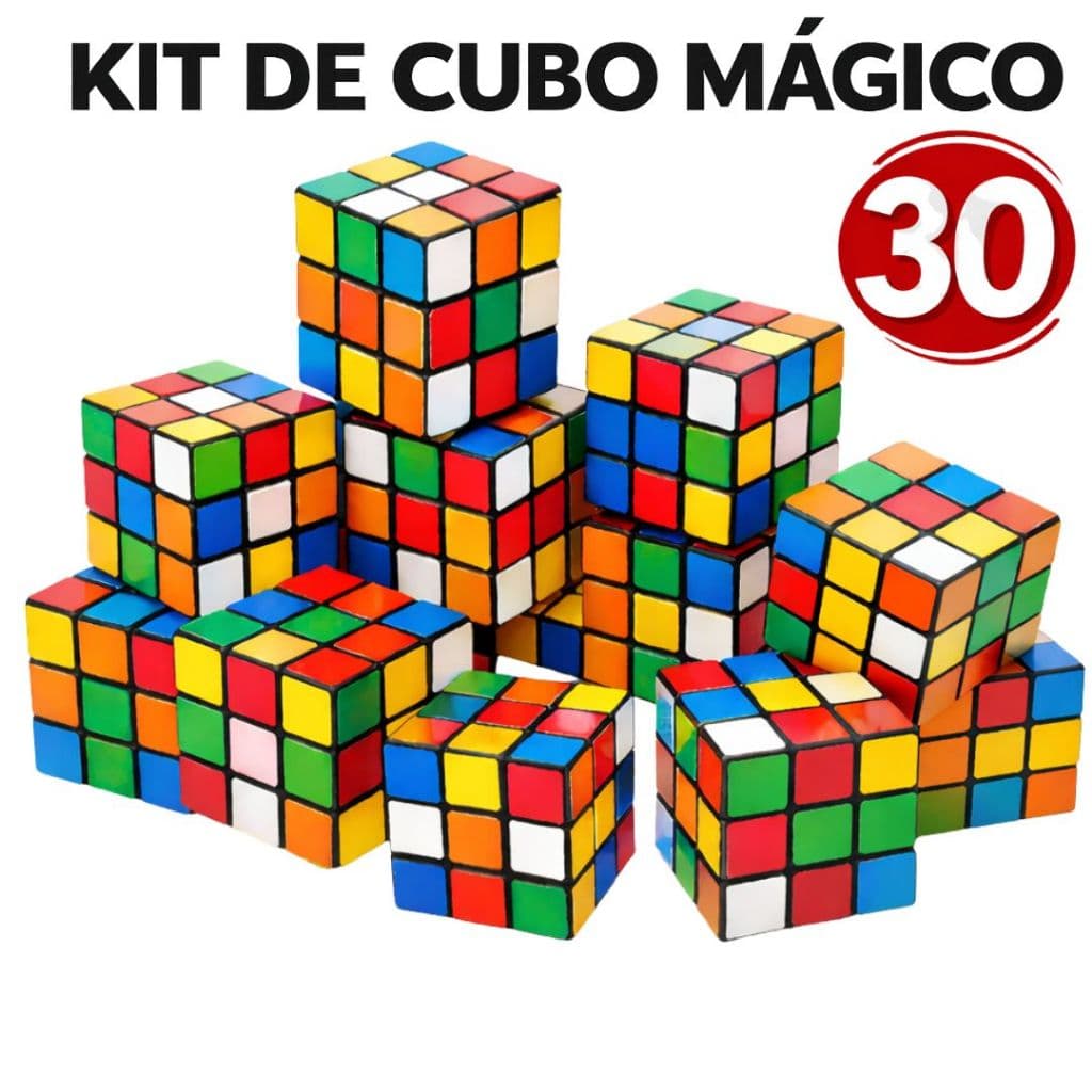 Kit Cubo Mágico 5 x 5 x 5 Cm Clássico Para Adultos e Crianças Lembrancinha Atacado