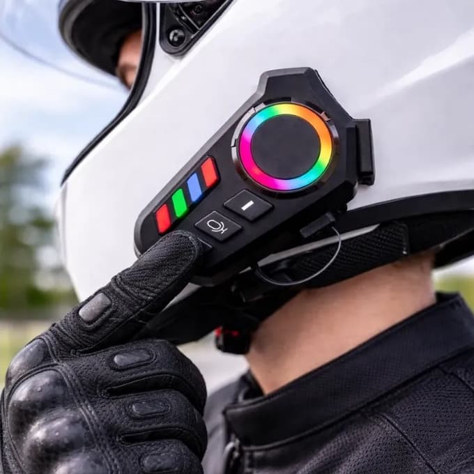 Motocicleta Sem Fio Bluetooth 5.3 Fone de Ouvido Capacete Kit de Chamadas Mãos Livres À Prova D'Água