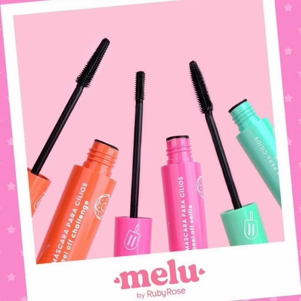 Máscara para Cílios Melu by Ruby Rose com Remoção Fácil Peel Off