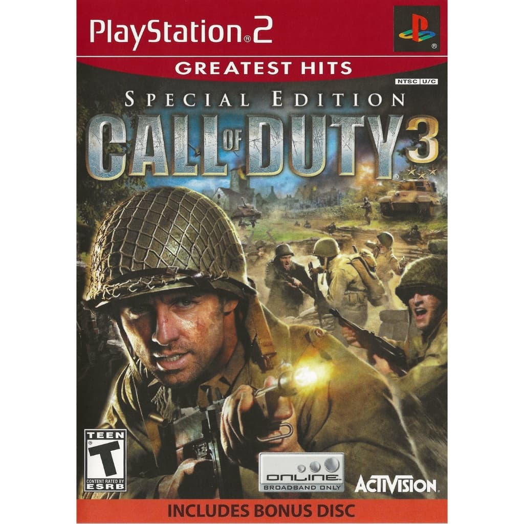 🎖️ Call of Duty 3 - PS2 DVD Jogo de Guerra FPS PlayStation 2 Desbloqueado