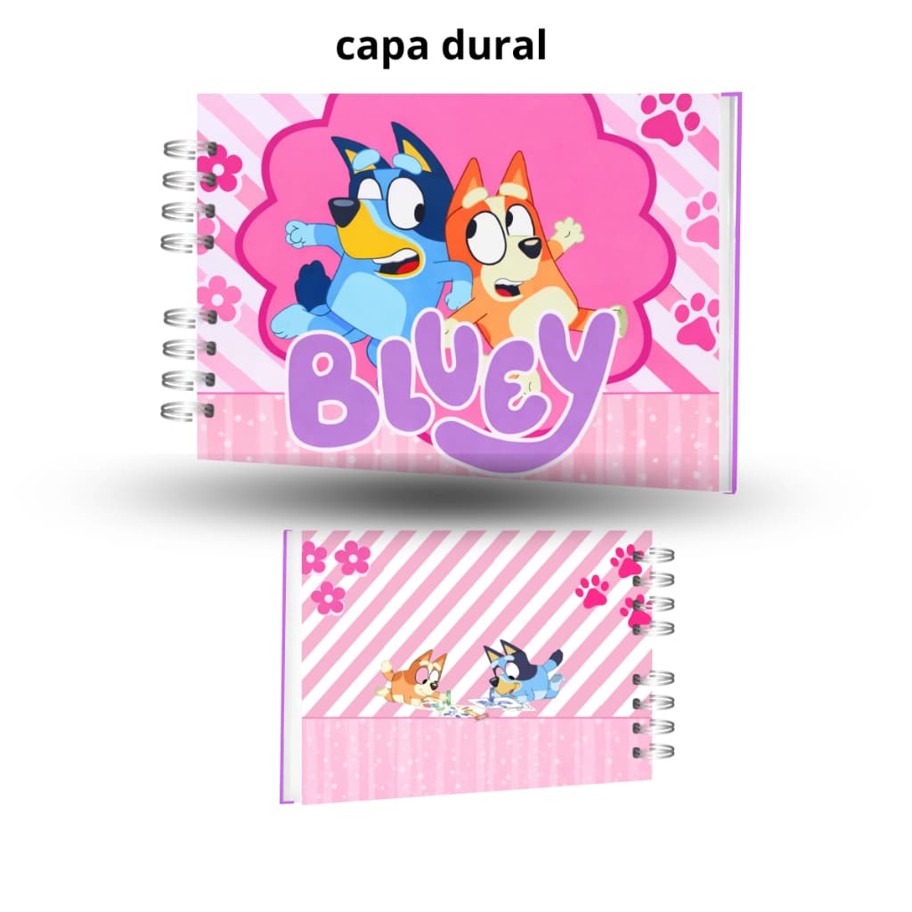 Livro de Colorir BLUEY Capa Dura e Folha 120 50 Páginas Personalizado com seu nome