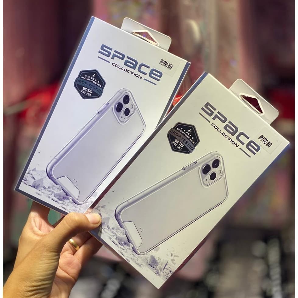 Capa Capinha Space transparente Acrílico com  reforçada para iPhone 11-13-13pro max-14-14pro ma-12x