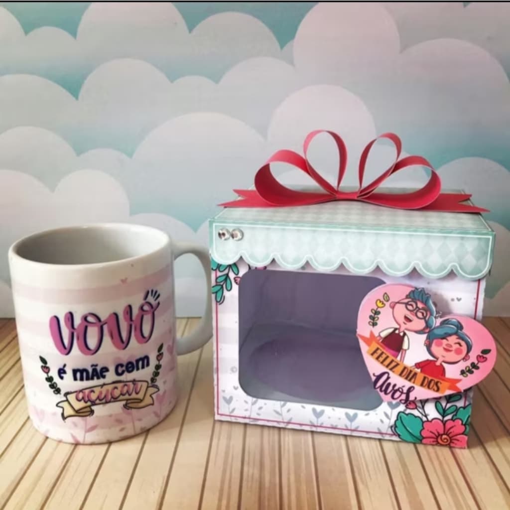 10 Caixa  para caneca personalzada para Batismo - Lembrancinha ( Não acompanha caneca)