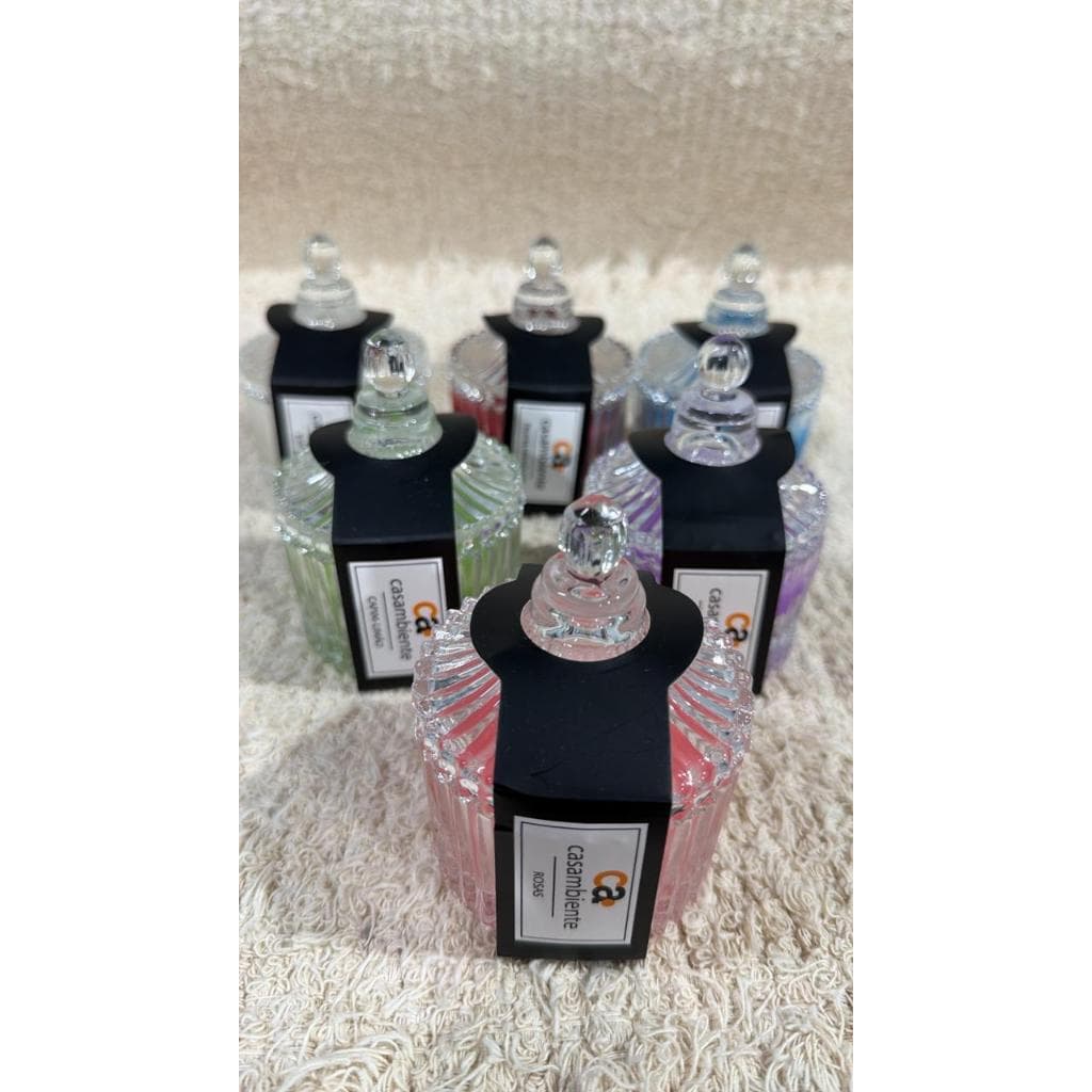 Vela Aromática Decorativa Casambiente em Pote de Vidro com Tampa – Diversas Fragrâncias VELA-006