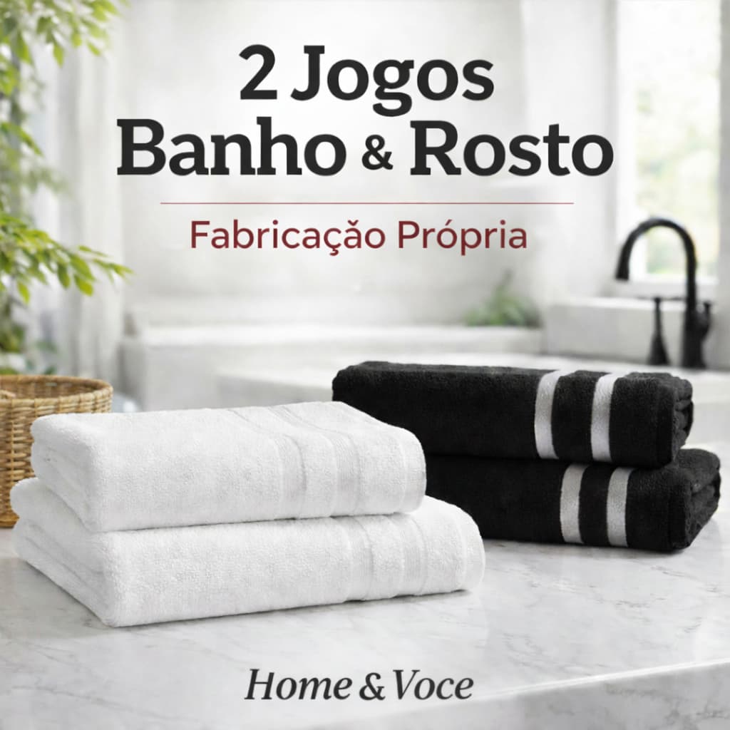 Kit 2 Jogo Toalha Banho Rosto Tulipa Algodão Felpuda Macia Super Absorção