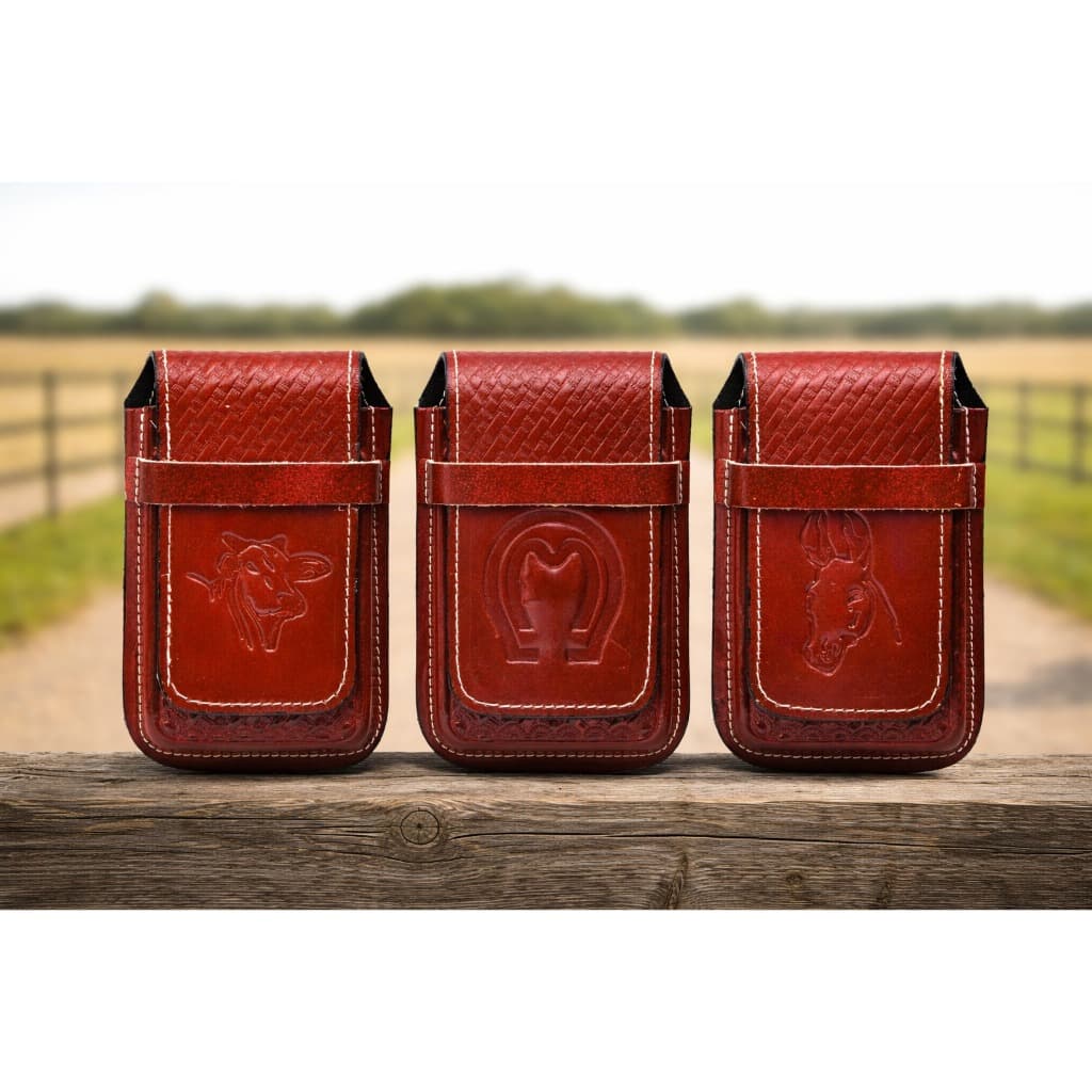 Capa Para Celular Universal Couro Legítimo Passador Traseiro Country Peão Vários Modelos Dura