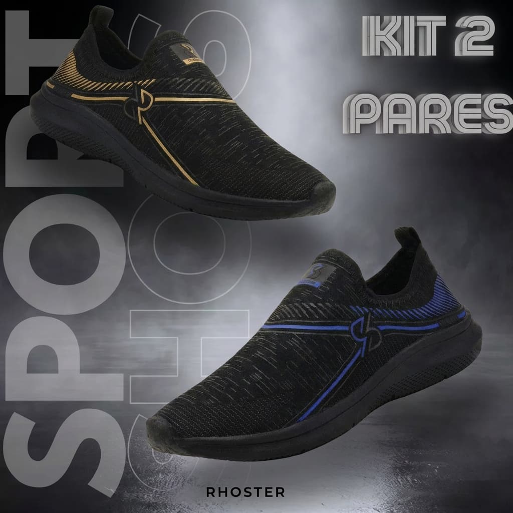 Kit com 2 Pares de Tênis Slip On Unissex – Leves, Confortáveis e Ideais para o Dia a Dia | Oferta Especial