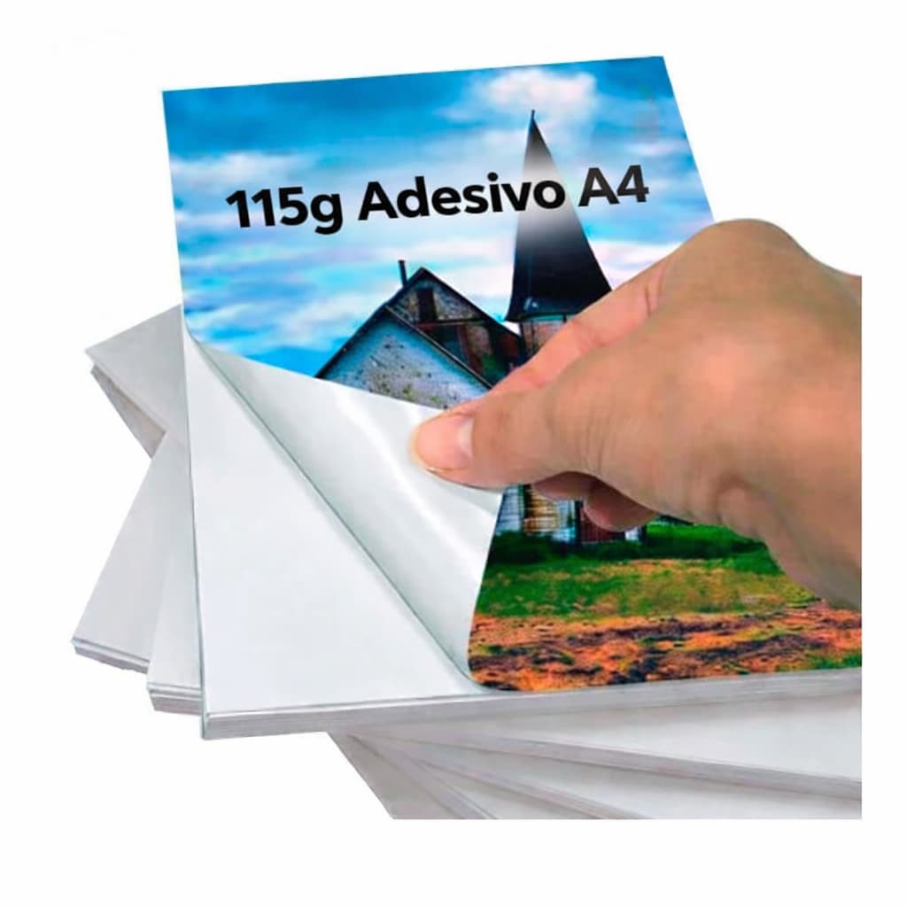 Papel Fotográfico Glossy ADESIVO 115g A4 MASTERPRINT Linha Neutra