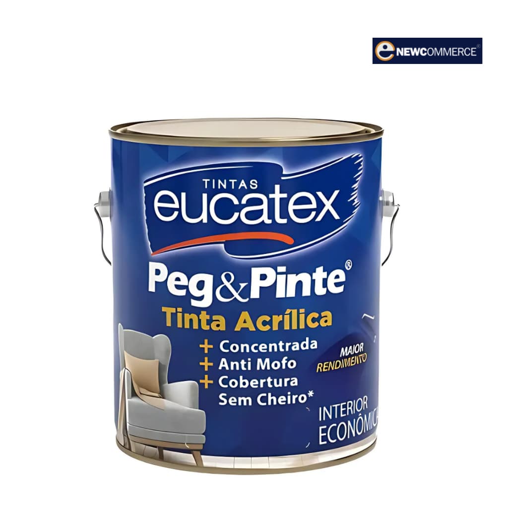 Tinta Acrílica Eucatex 3,6l Peg&Pinte– Cores Personalizadas Escolha sua cor!