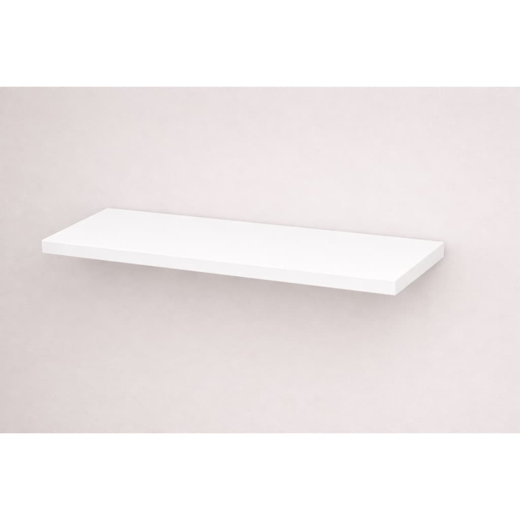 Prateleira Flutuante 60cm Branca MDF Decorativa Para Parede Sala Quarto Escritório