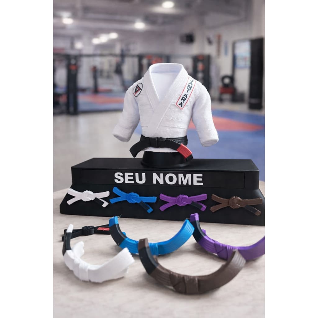 MINIATURA DE KIMONO PERSONALIZADO- IMPRESSÃO 3D - DECORAÇÃO JIU-JITSU