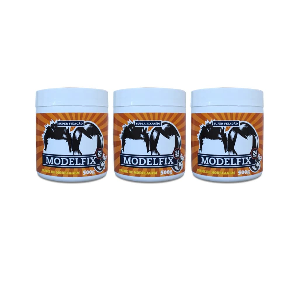 Creme Modelador Modelfix Super Fixação 500g Kit 03 uniddade