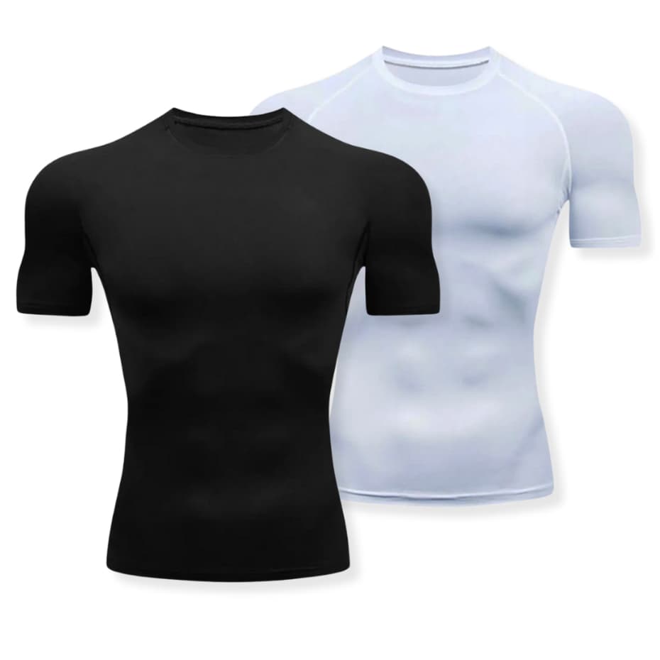 Kit 2 Camisetas de Compressão DryFit Manga Curta Academia Treino Fit