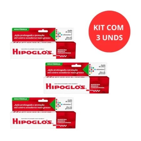 HIPOGLÓS Kit c/3 Cremes Preventivo de Assaduras 40g Original