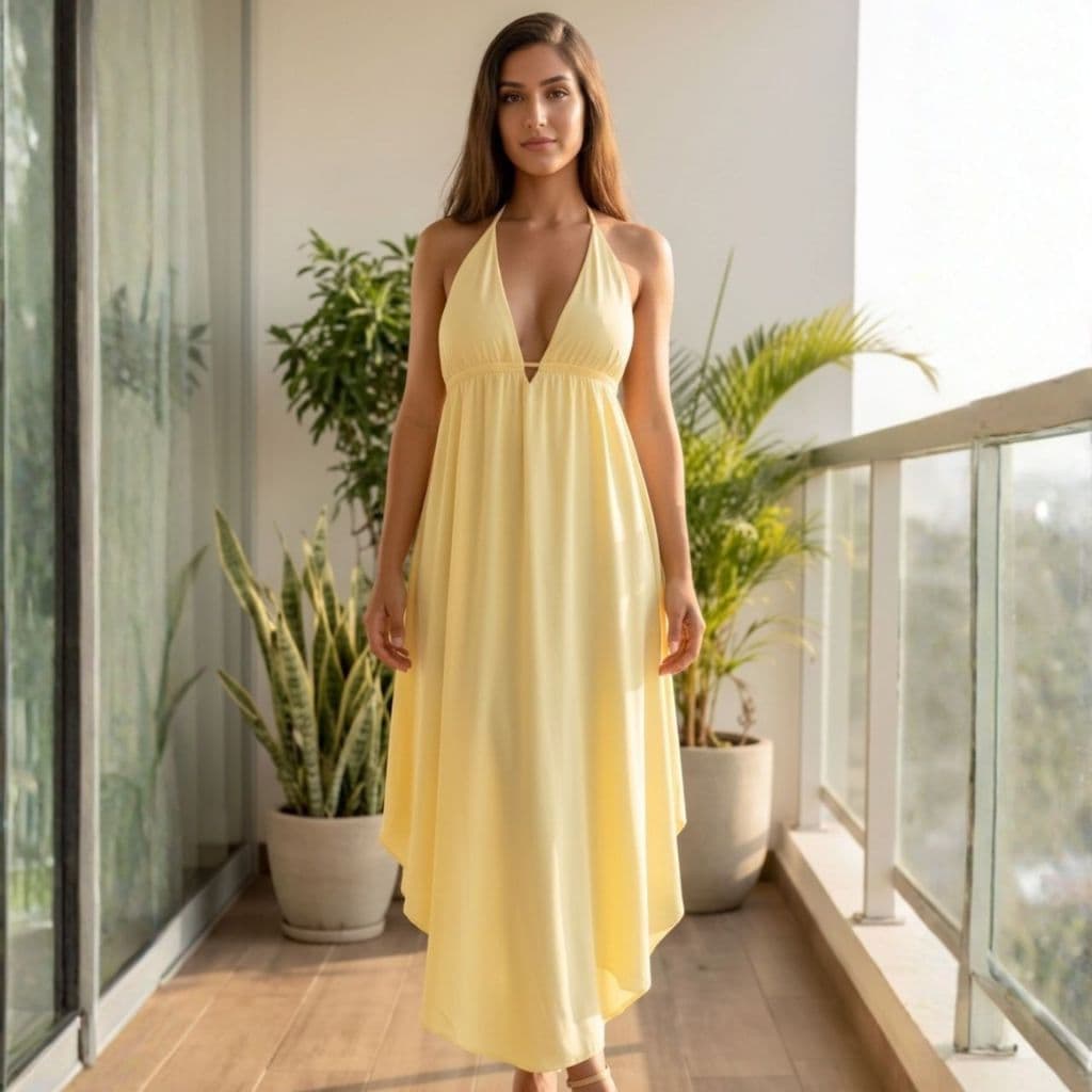 Vestido Soltinho Longo Feminino Tucumã Viscolinho Ajustável Casual Verão Elegante Versátil Dia Noite