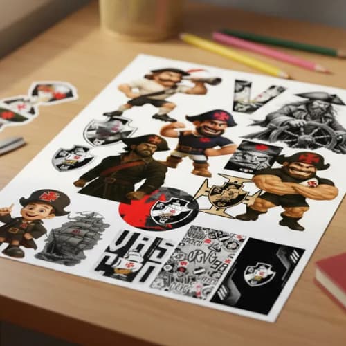 Kit Cartela Adesivo Stickers Mega Combo Vasco Vascaino Futebol Carioca Campeonato Carioca Rio de Janeiro RJ