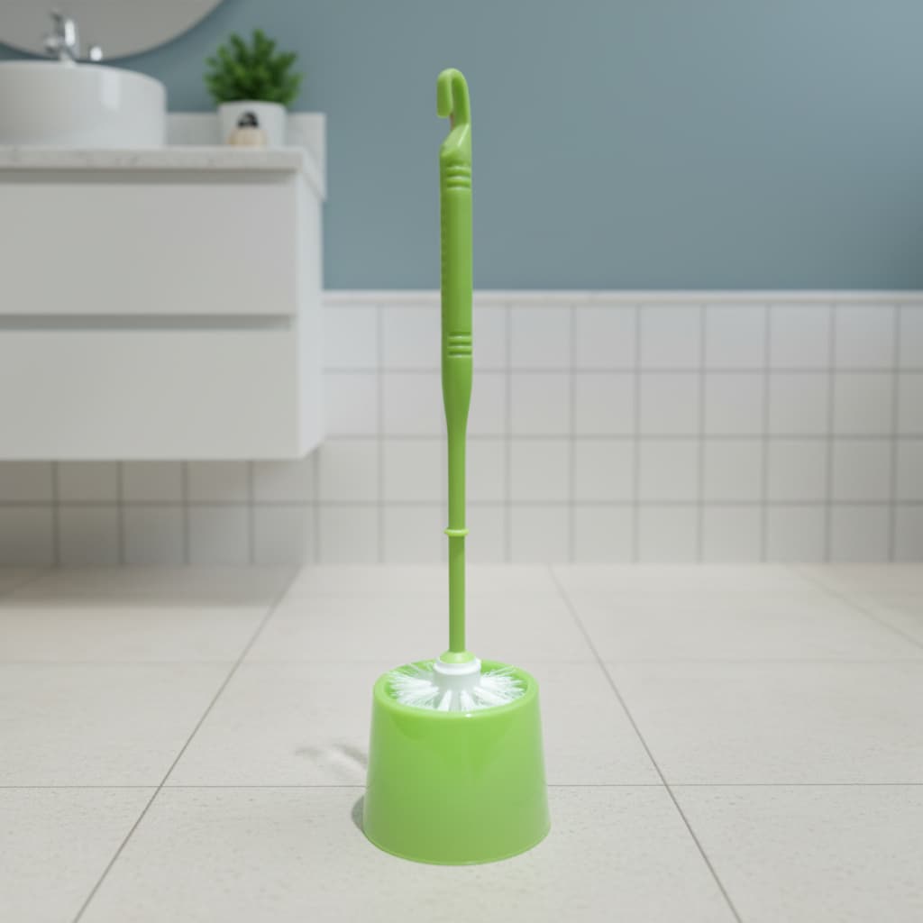 Escova Sanitária com Suporte de Cerda para Lavar Limpeza Higiênica Eficiente Banheiro Vaso Colorida