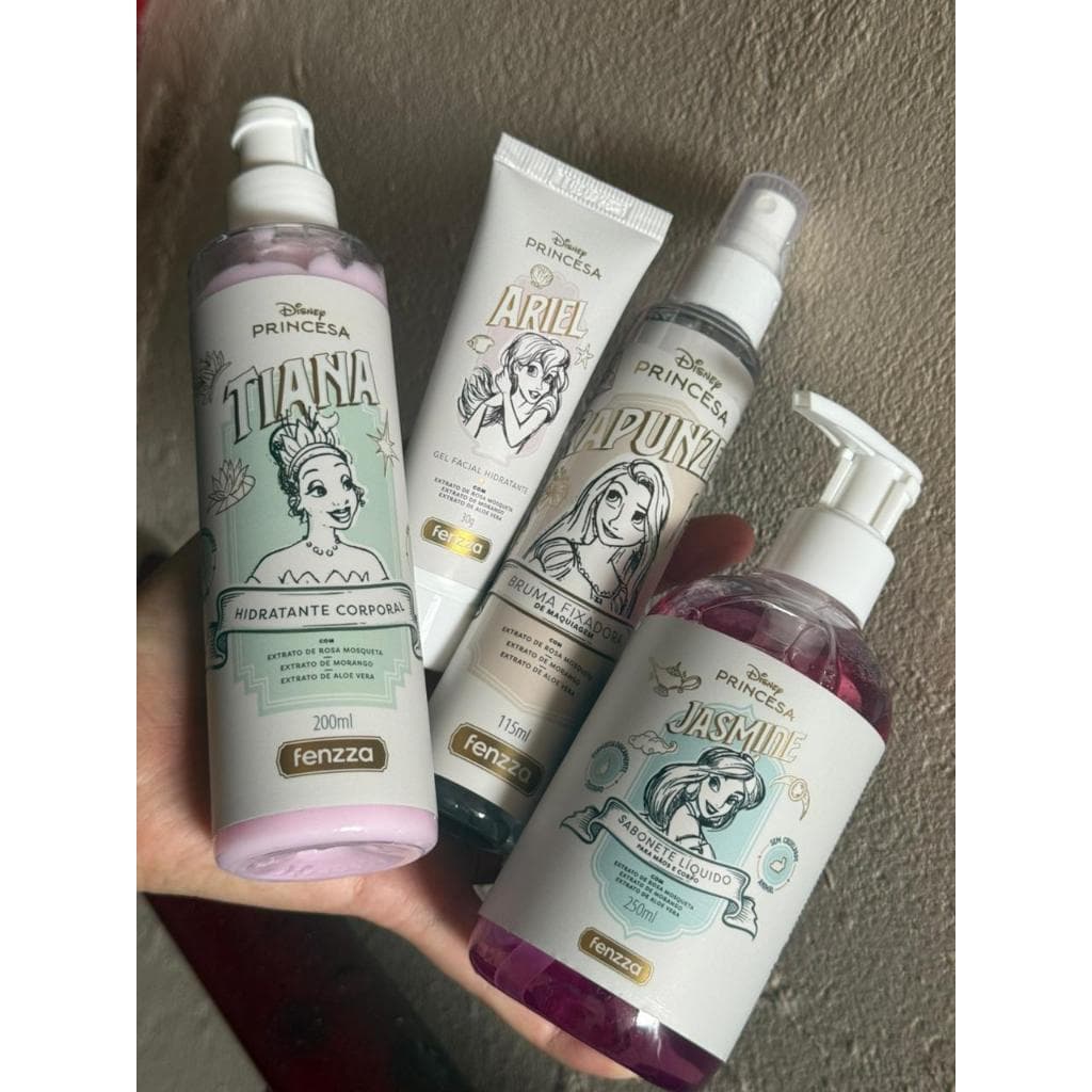 Kit Skincare Completo 4 Itens Fenzza Princesas Disney – Cuidados com a Pele