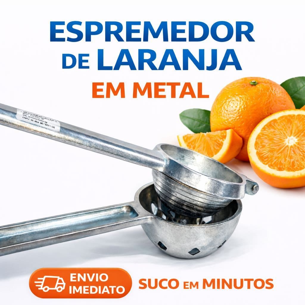 Espremedor de Laranja Manual em Alumínio Reforçado – Suco Natural Rápido e Prático