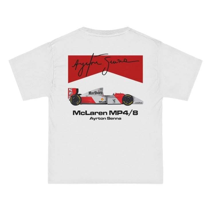 Camiseta Oversized Formula 1 Carro Equipe Marlboro Ayrton Senna 100% Algodão Unissex F1