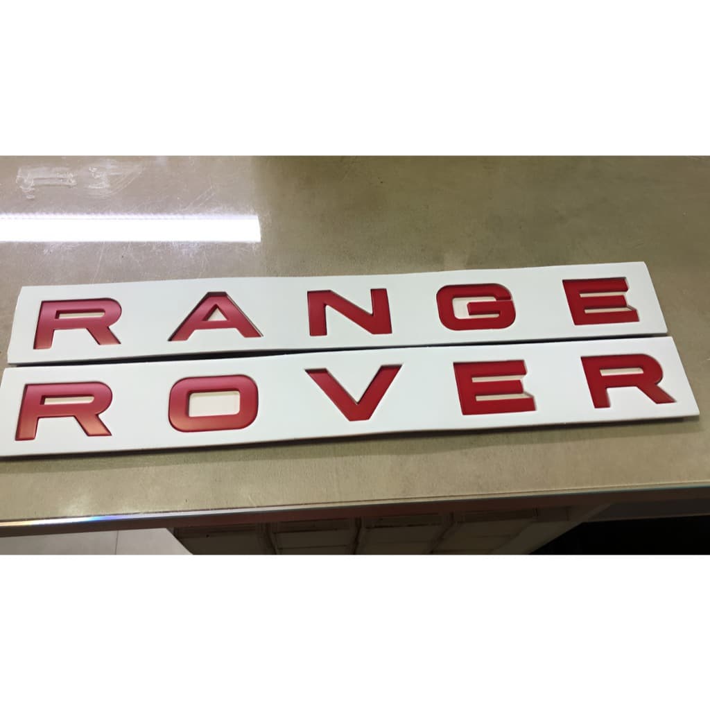 Letras Range Rover Evoque (VERMELHO BRILHANTE)