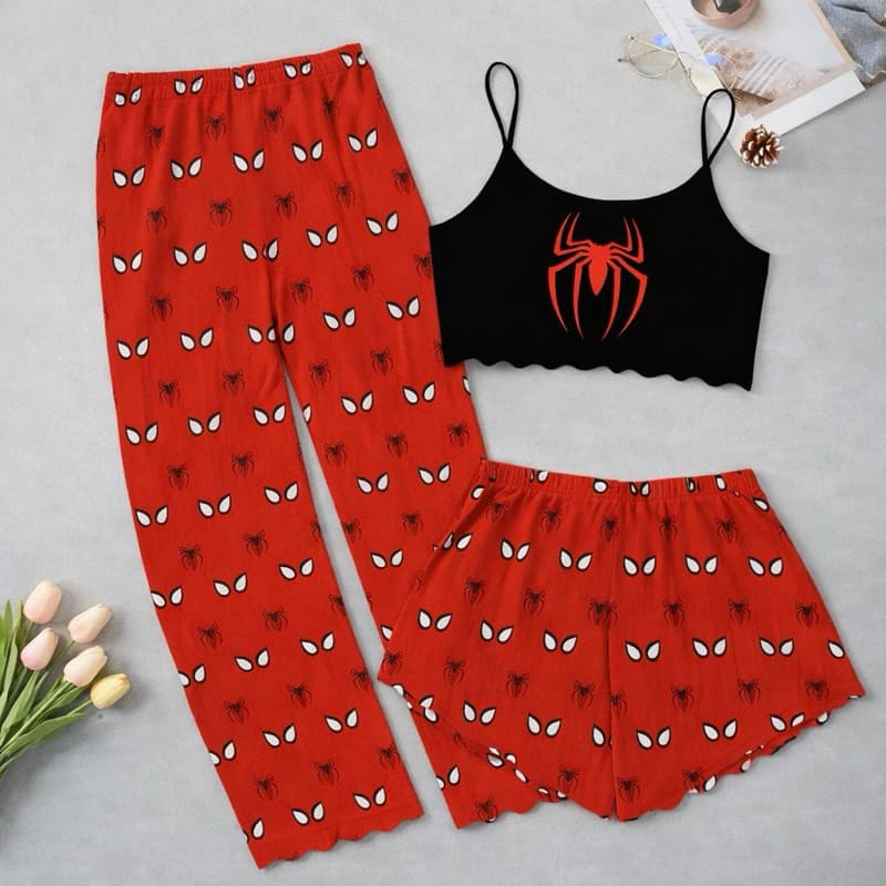 Pijama 3 peças Adulto Verão e Inverno Personagens Estilo Doll