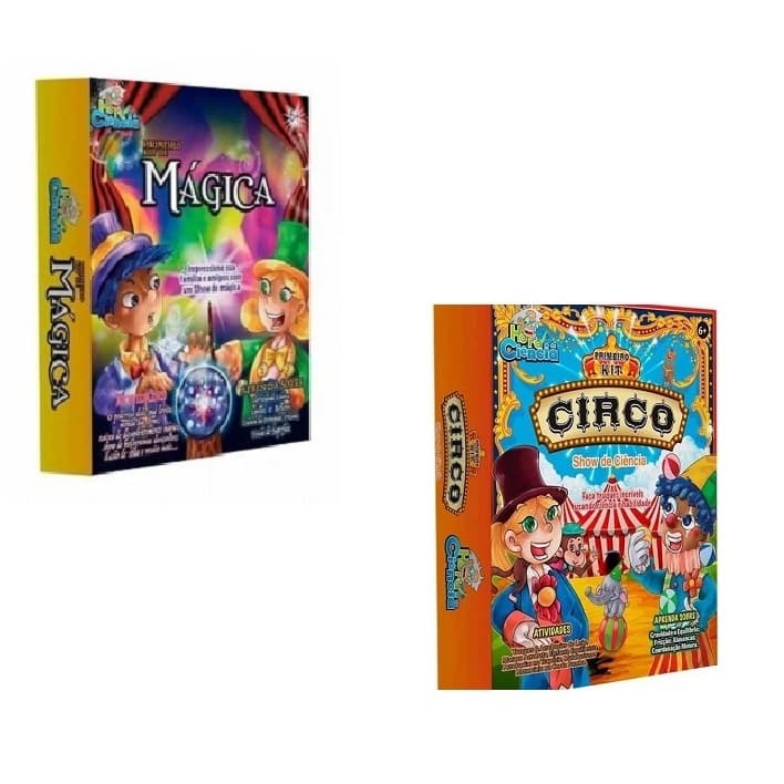Brinquedos  Combo kit Magica e Kit Circo Hora da Ciência - Dican