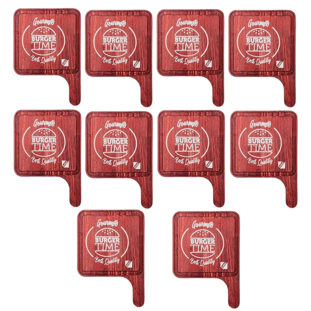 OFERTA 9.9 KIT 10 tábuas de Madeira para Hamburguer Rustico " Burguer Time" Restaurantes