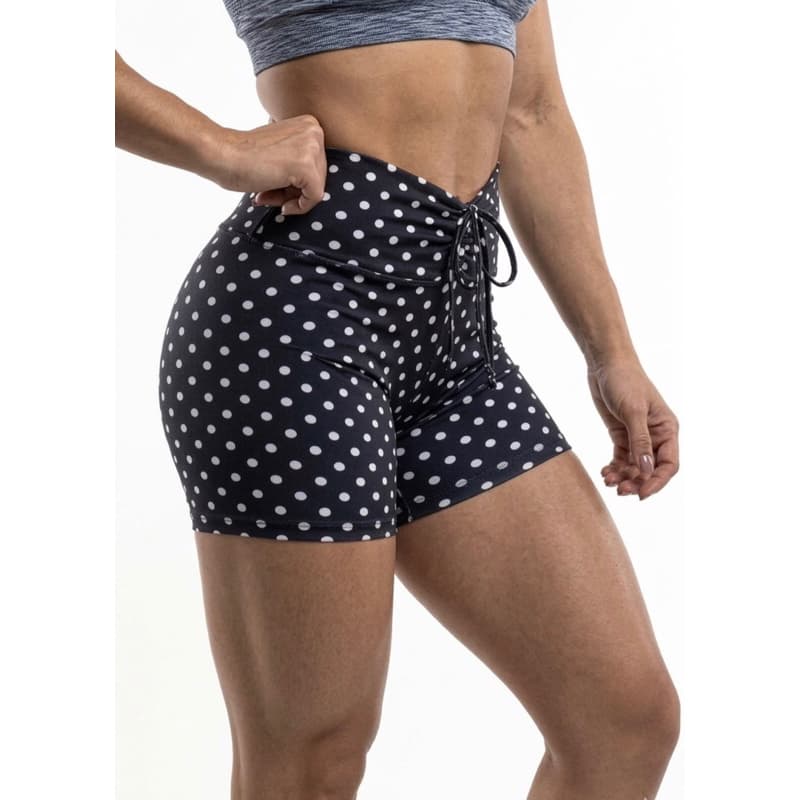 Short de academia corda cos alto poas e estampas suplex