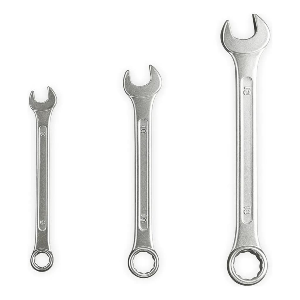 JOGO KIT TRES 3 CHAVES COMBINADAS 8, 10 e 13 mm FIXA e ESTRELA AÇO FORJADO