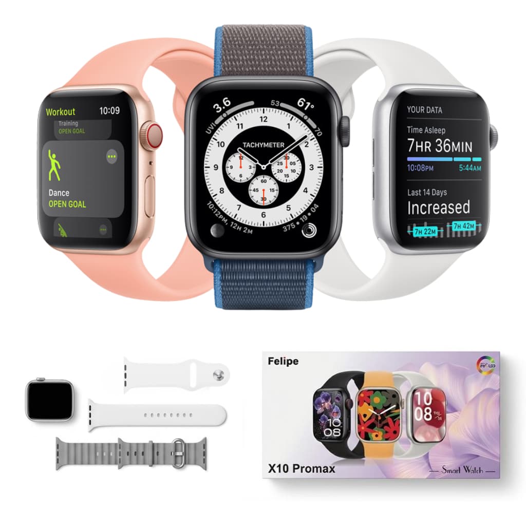 Smartwatch X10 Pro Max 44mm Chamadas Bluetooth Tela Grande Relógio Inteligente Android iOS